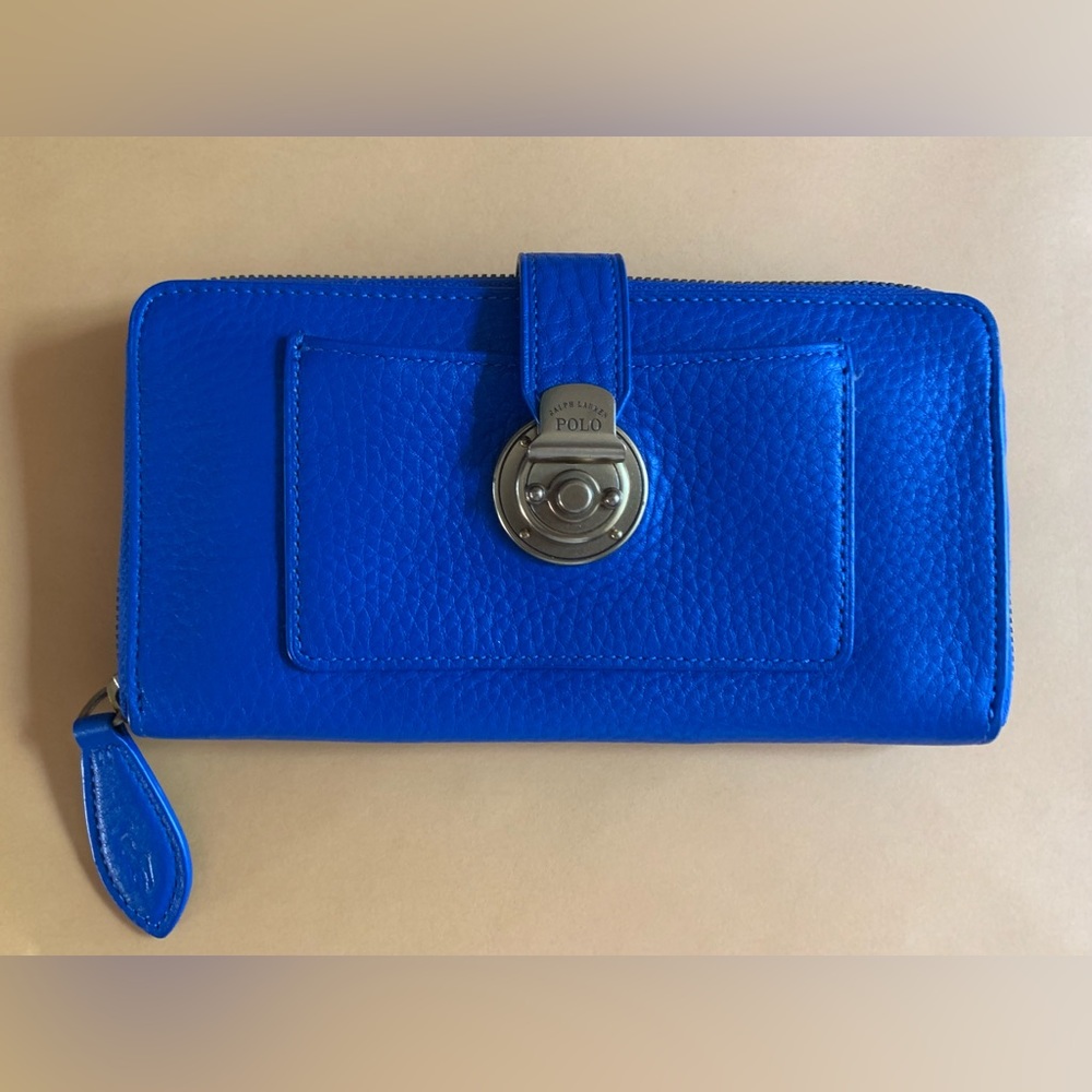 Polo Ralph Lauren Blue Leather Wallet